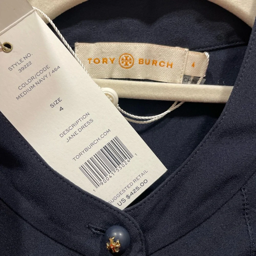 Tory Burch Midnight Blue Ruffle Dress - Picture 2 of 5